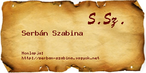 Serbán Szabina névjegykártya