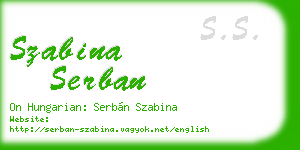 szabina serban business card